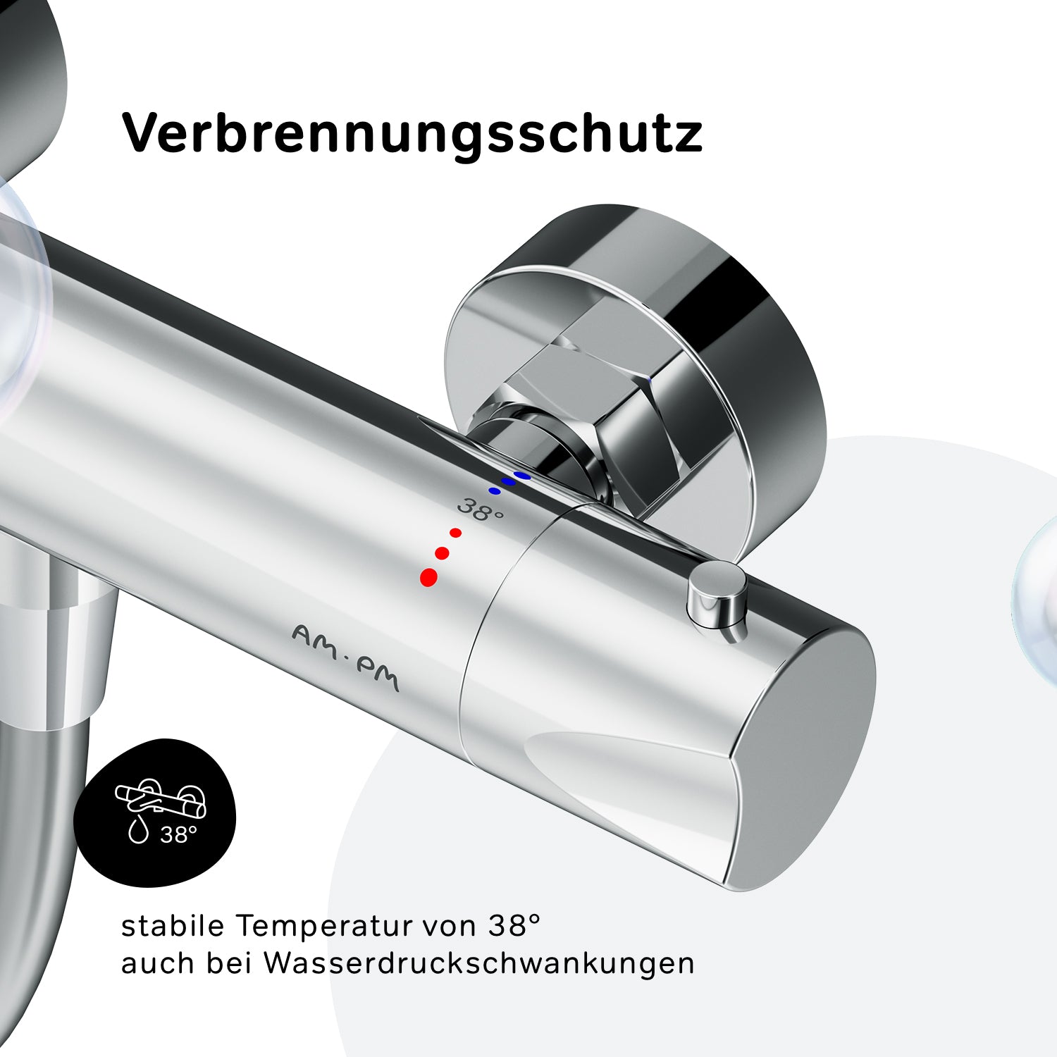 F408TA46 Hit Armaturen-Set: Thermostat Duscharmatur und Duschset ampm-store.de