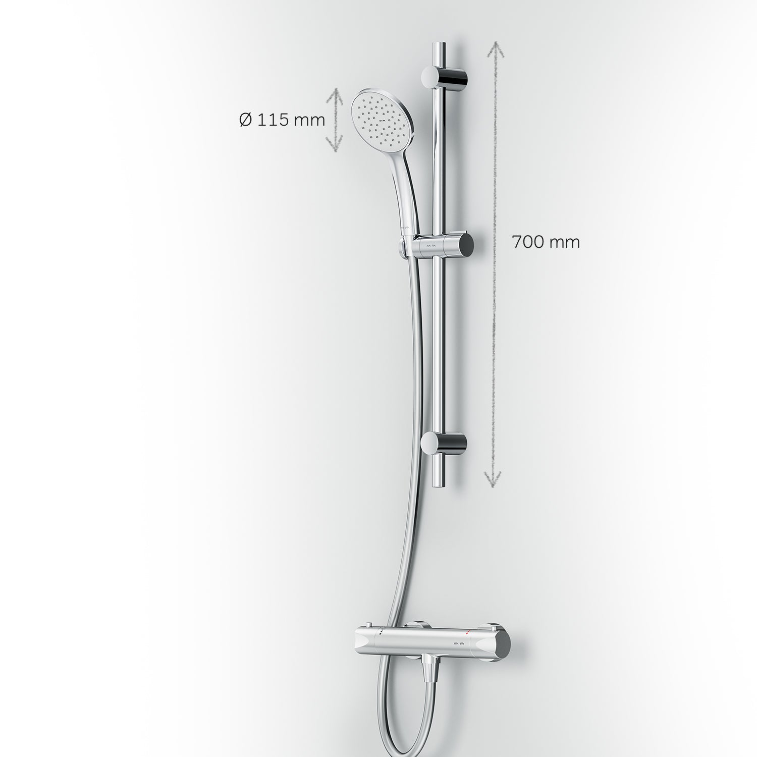 F408TA46 Hit Armaturen-Set: Thermostat Duscharmatur und Duschset ampm-store.de
