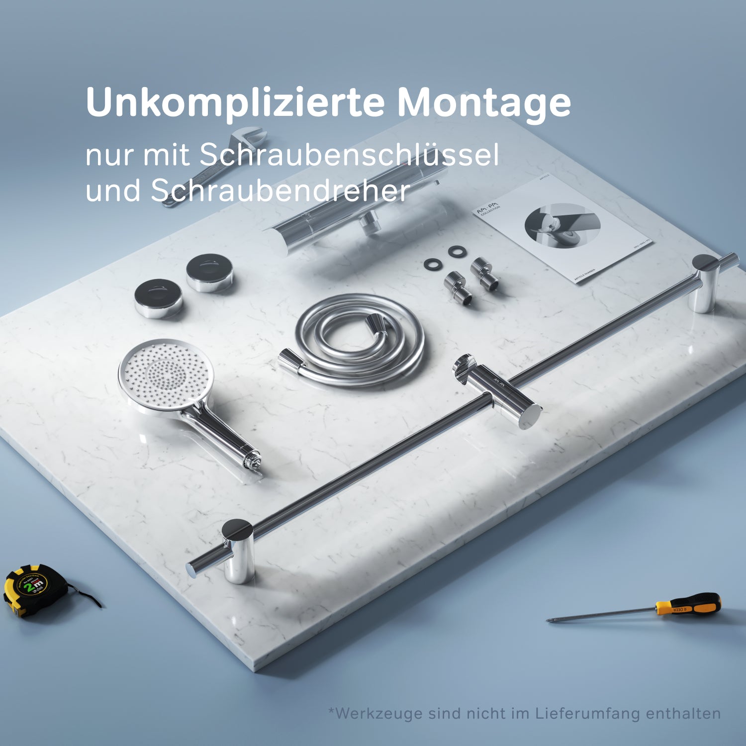 F408XA46 X-Joy Armaturen-Set: Thermostat Duscharmatur und Duschset ampm-store.de