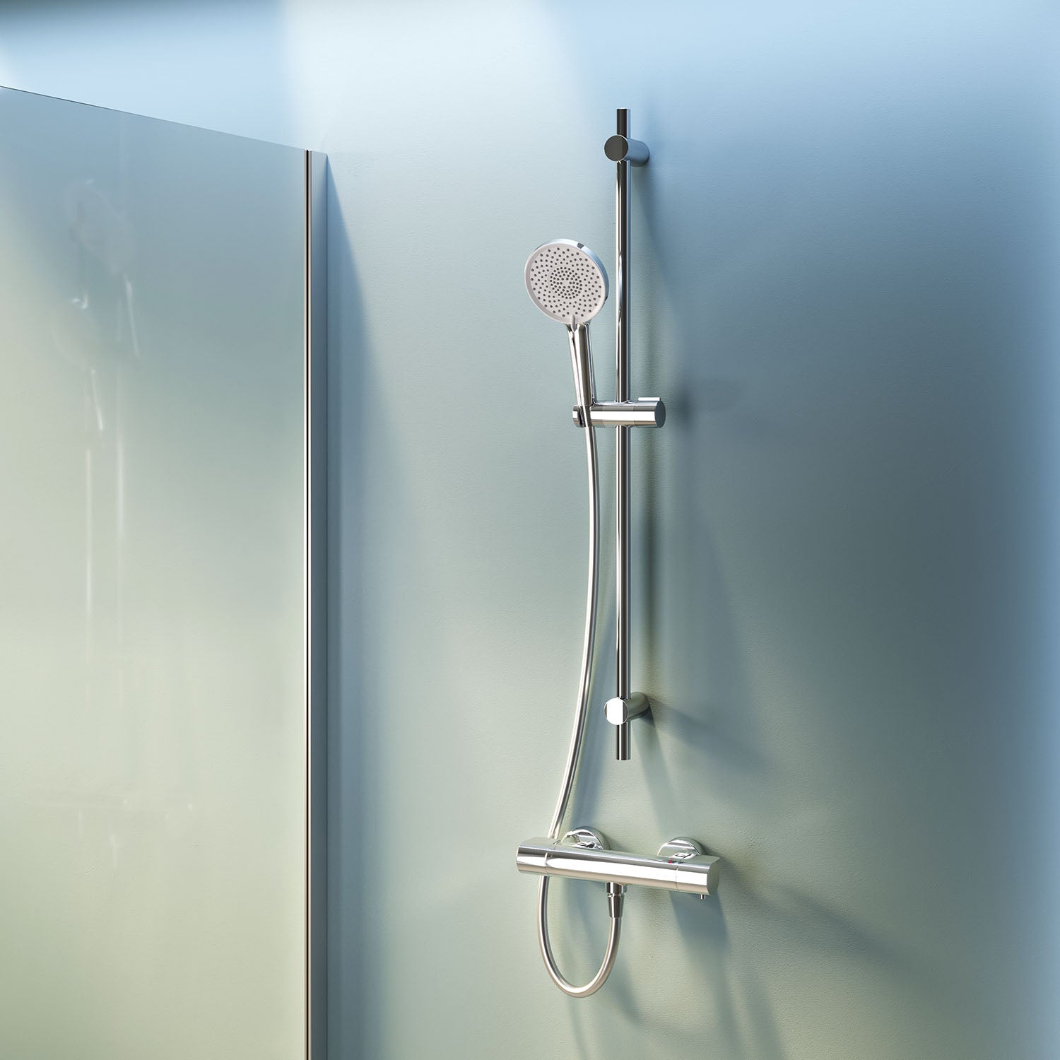 F408XA46 X-Joy Armaturen-Set: Thermostat Duscharmatur und Duschset ampm-store.de