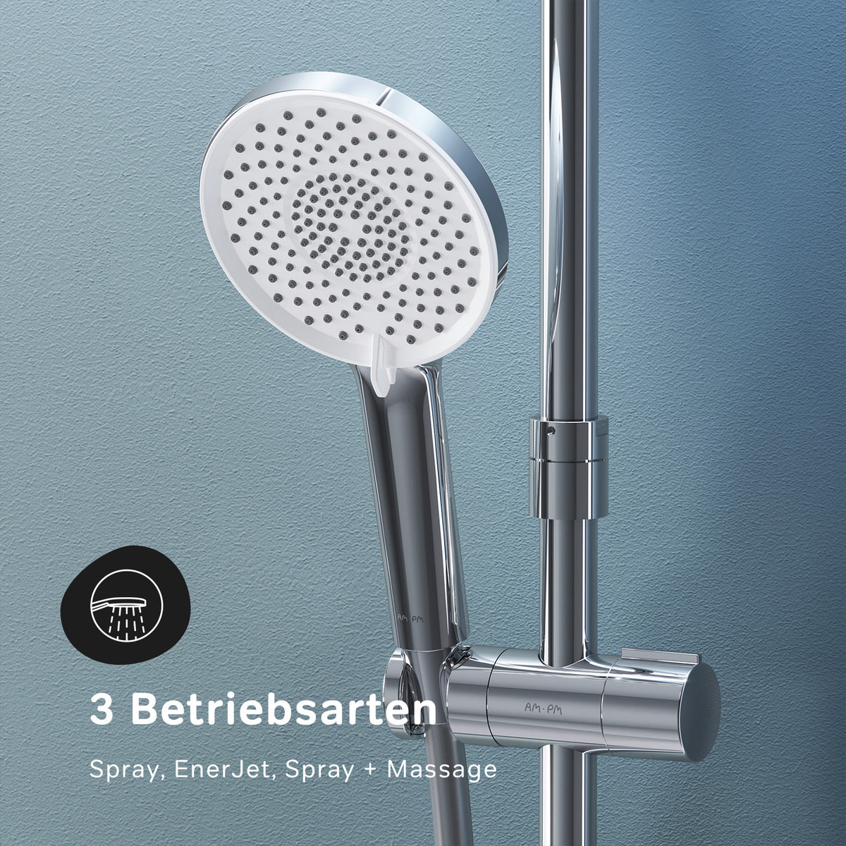 F408XA46 X-Joy Armaturen-Set: Thermostat Duscharmatur und Duschset ampm-store.de