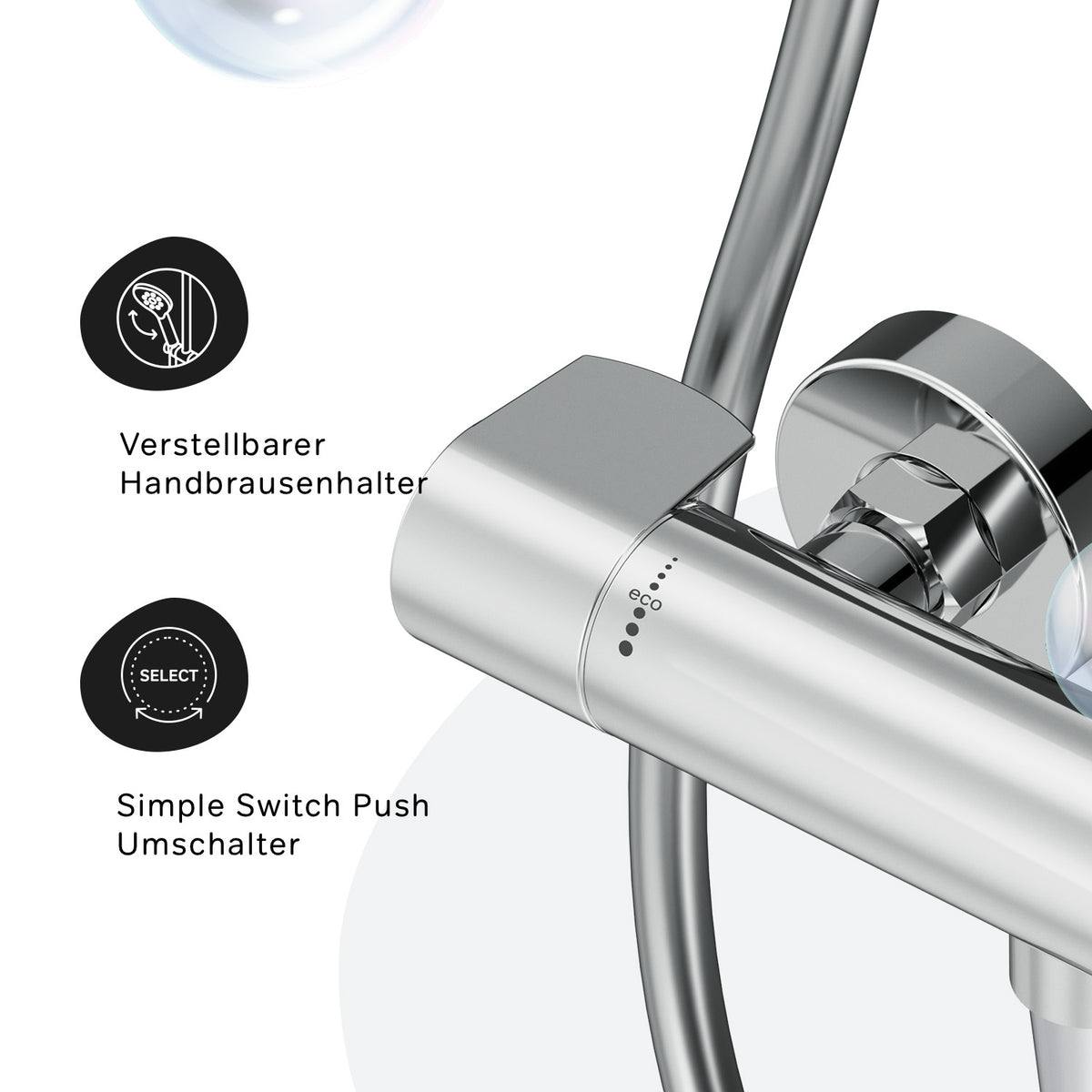 F408XA46 X-Joy Armaturen-Set: Thermostat Duscharmatur und Duschset ampm-store.de