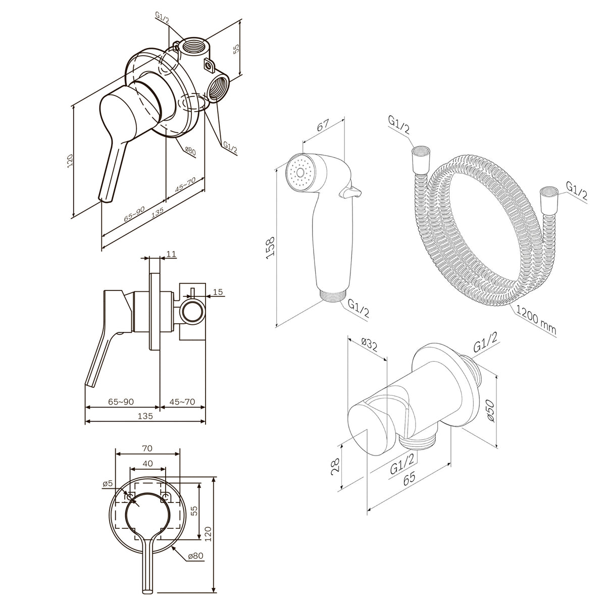 F40HXB00 Hygienikset X-Joy S Bidet Set Bidet Handbrause ampm-store.de