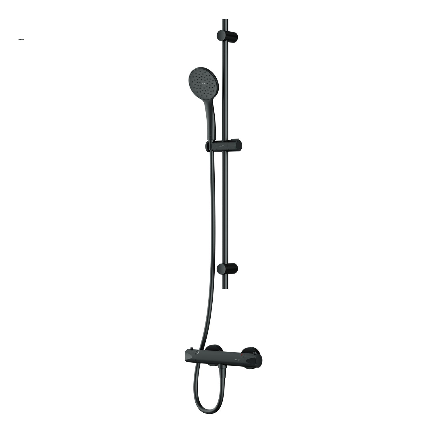 F428TA46 Hit Armaturen-Set: Thermostat Duscharmatur und Duschset, schwarz ampm-store.de