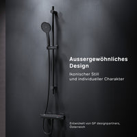 F428TA46 Hit Armaturen-Set: Thermostat Duscharmatur und Duschset, schwarz ampm-store.de