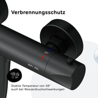 F428TA46 Hit Armaturen-Set: Thermostat Duscharmatur und Duschset, schwarz ampm-store.de