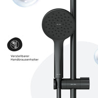 F428TA46 Hit Armaturen-Set: Thermostat Duscharmatur und Duschset, schwarz ampm-store.de