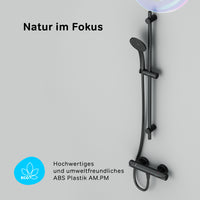 F428TA46 Hit Armaturen-Set: Thermostat Duscharmatur und Duschset, schwarz ampm-store.de