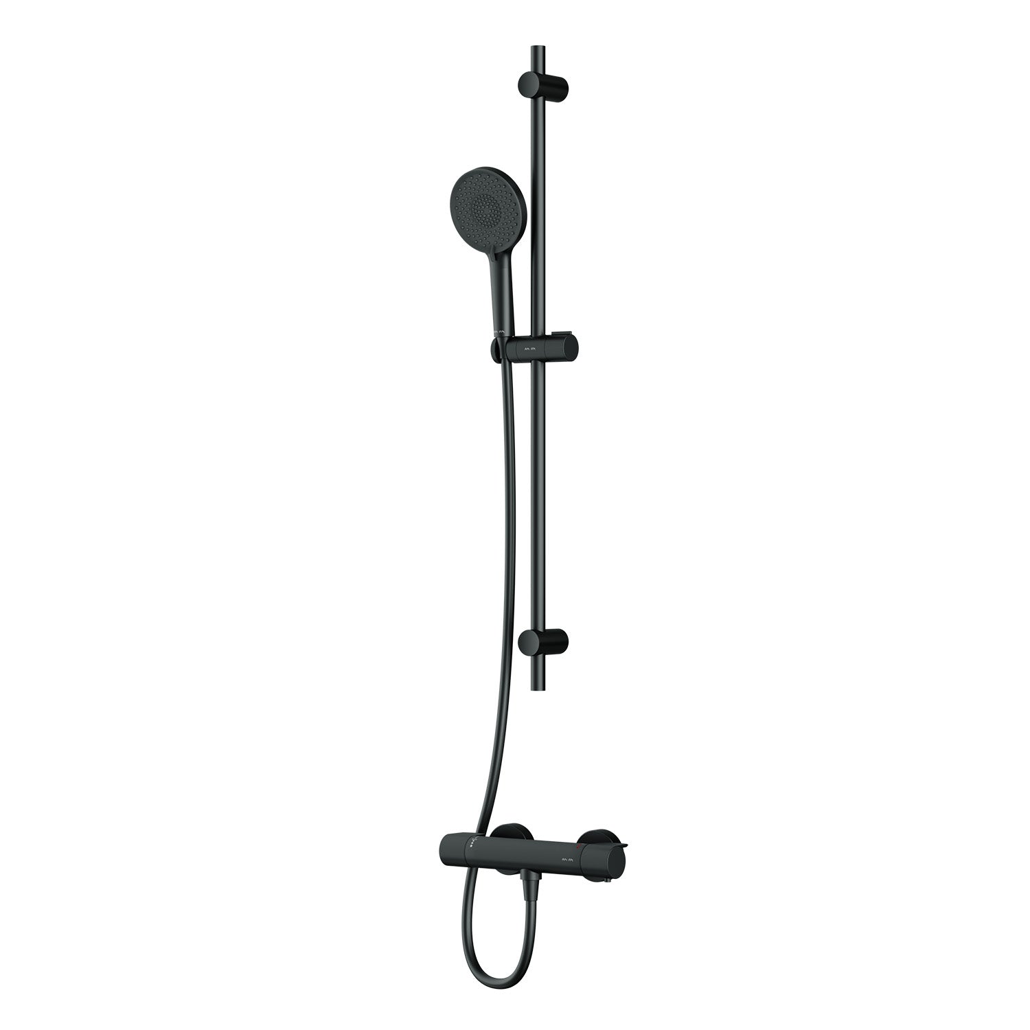 F428XA46 X-Joy Armaturen-Set: Thermostat Duscharmatur und Duschset, schwarz ampm-store.de