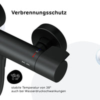 F428XA46 X-Joy Armaturen-Set: Thermostat Duscharmatur und Duschset, schwarz ampm-store.de