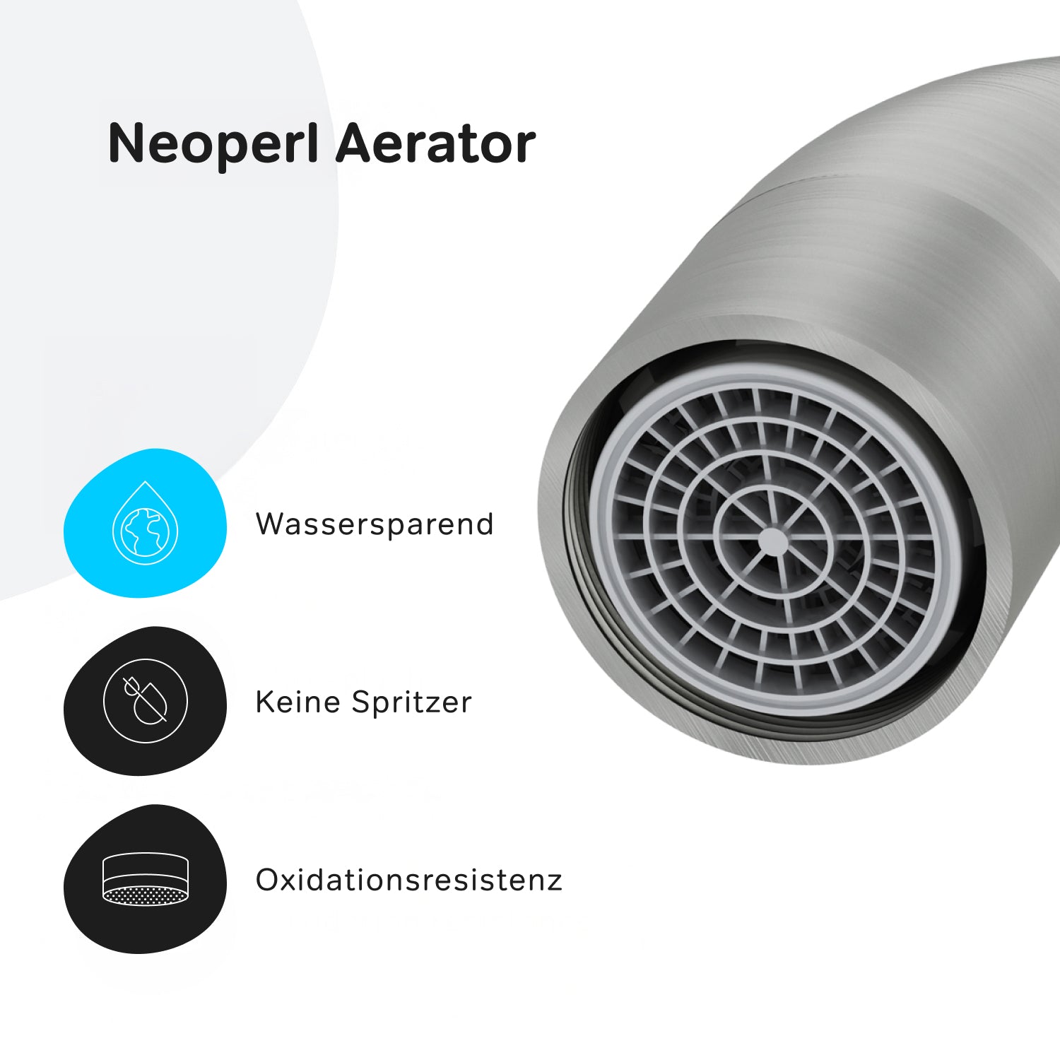 Robinet de cuisine X-Joy F85B02711 S Robinet d'évier de cuisine, mitigeur monocommande