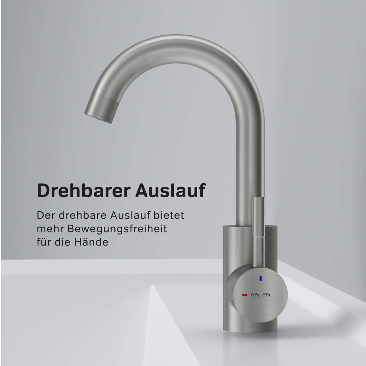 Robinet de cuisine X-Joy S avec bec pivotant et EcoStart, Satin–F85B02711