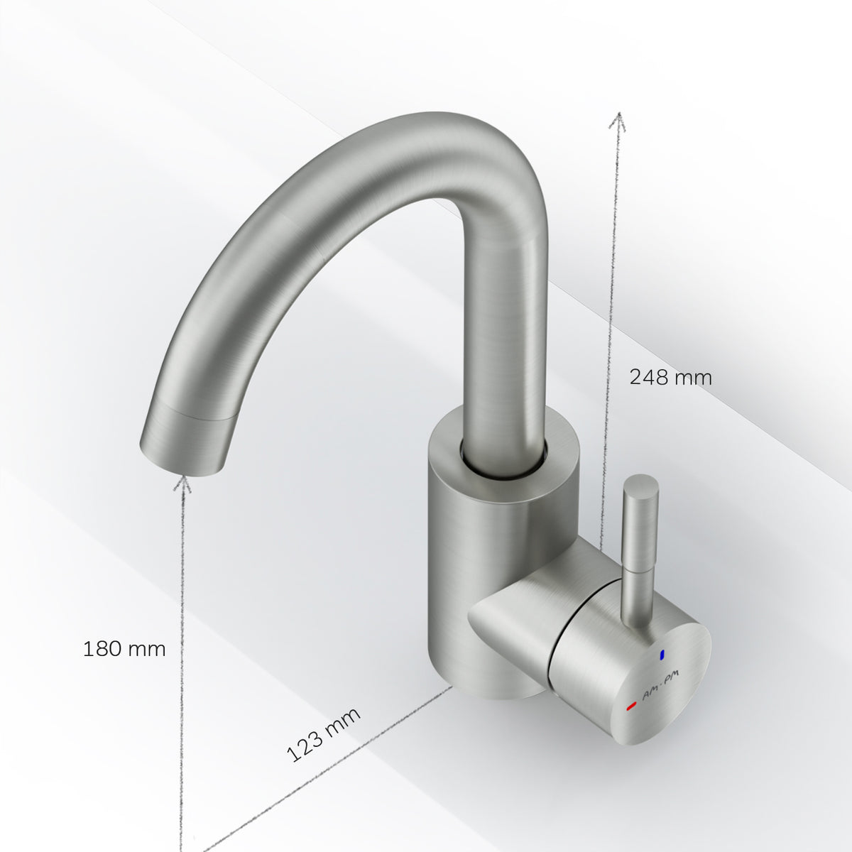 Robinet de cuisine X-Joy S avec bec pivotant et EcoStart, Satin–F85B02711