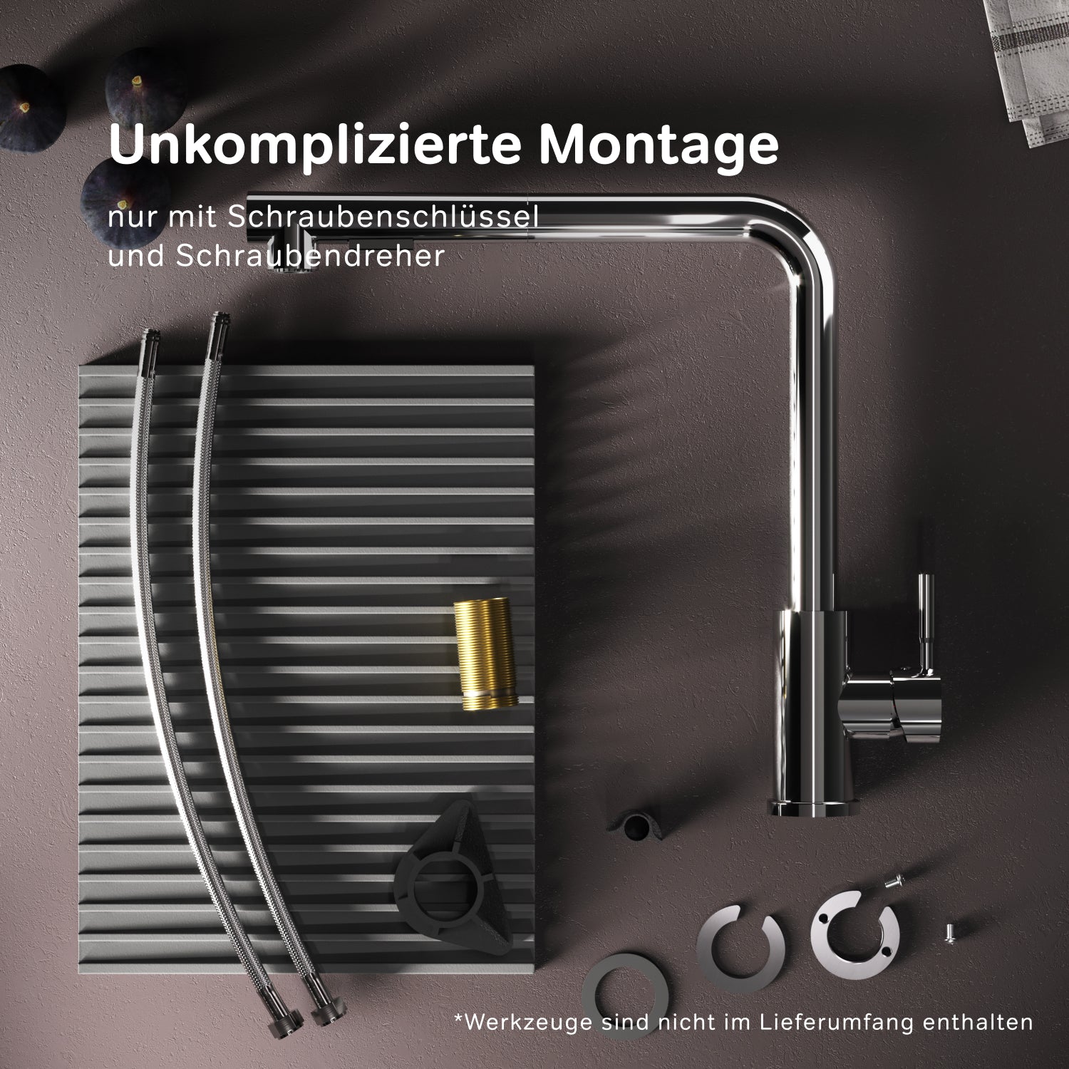 Robinet de cuisine X-Joy F85B05500 S Robinet d'évier de cuisine, mitigeur monocommande