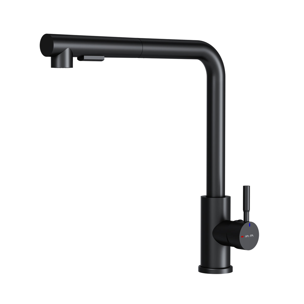 Robinet de cuisine X-Joy S avec bec pivotant et extensible, noir–F85B05522
