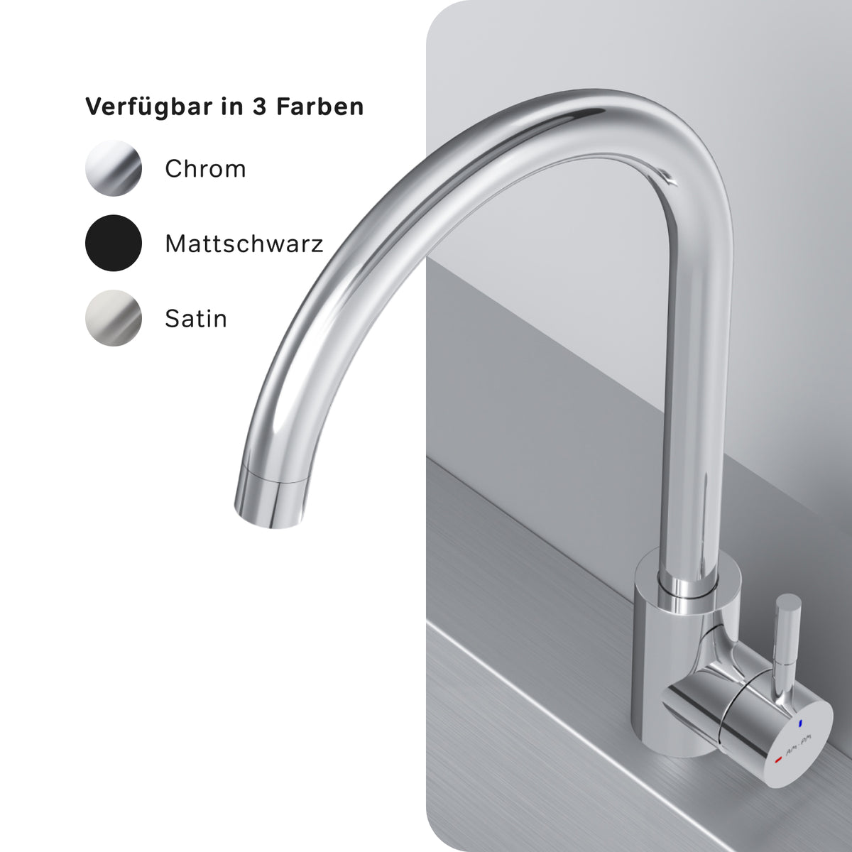 Robinet de cuisine X-Joy S avec bec pivotant et EcoStart–F85B07100