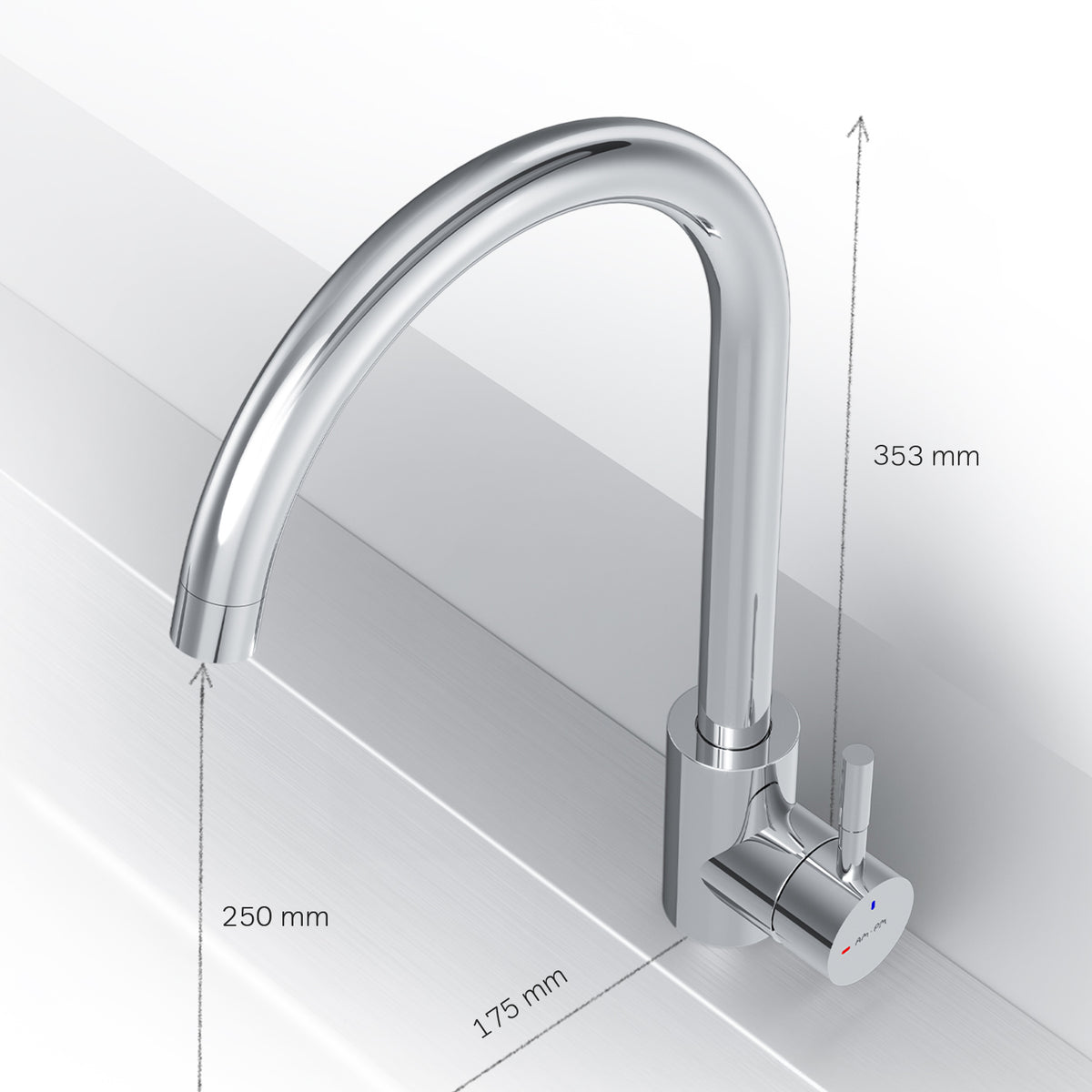 Robinet de cuisine X-Joy S avec bec pivotant et EcoStart–F85B07100