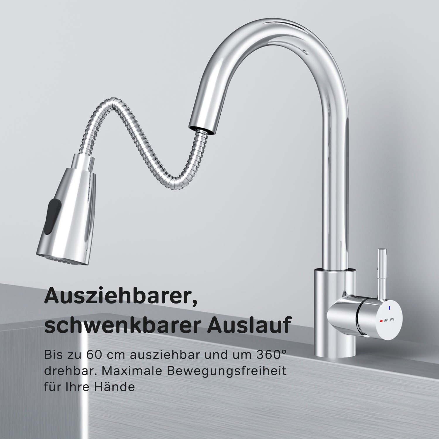 Robinet de cuisine X-Joy F85B07500 S Robinet d'évier de cuisine, mitigeur monocommande