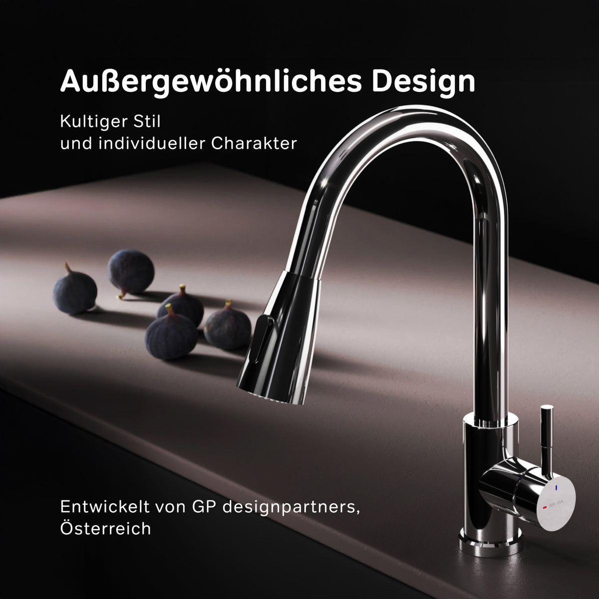 Robinet de cuisine X-Joy S avec bec pivotant et extensible et 2 jets différents–F85B07500