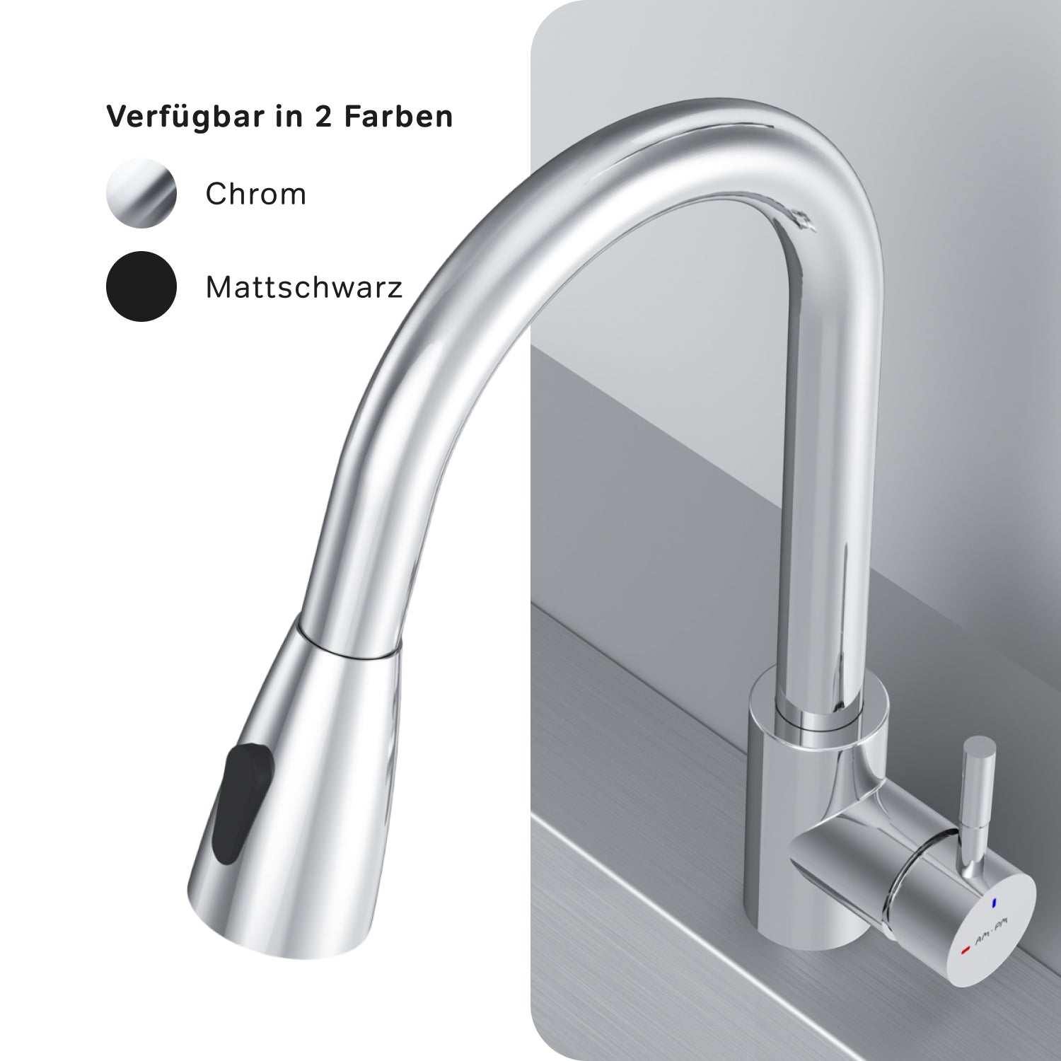 Robinet de cuisine X-Joy F85B07500 S Robinet d'évier de cuisine, mitigeur monocommande