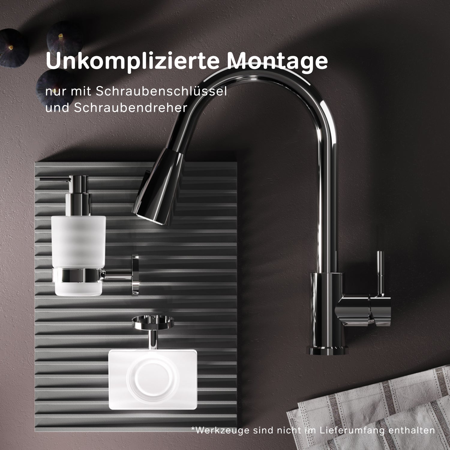 Robinet de cuisine X-Joy F85B07500 S Robinet d'évier de cuisine, mitigeur monocommande