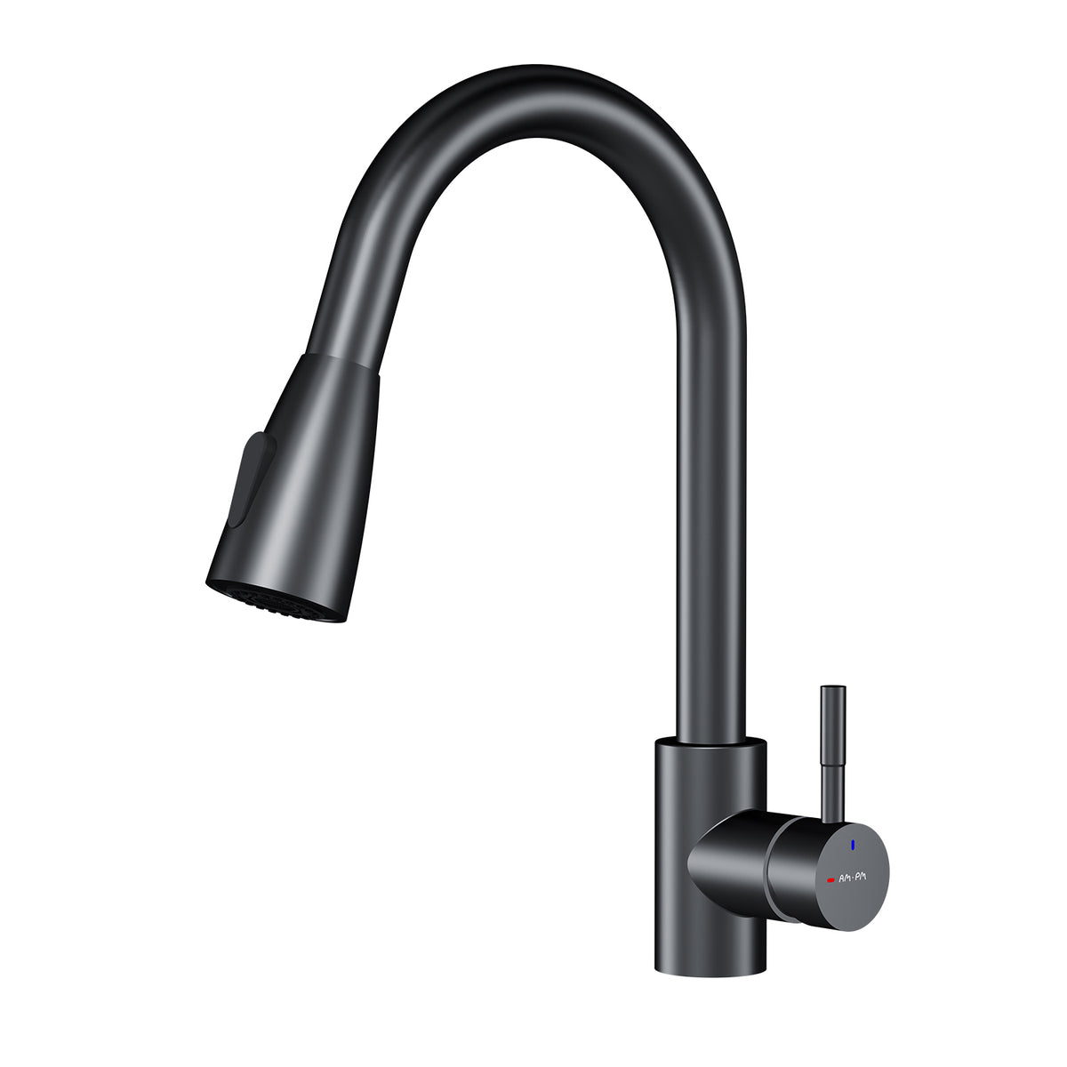 Robinet de cuisine X-Joy S avec bec pivotant et extensible et 2 jets différents, noir–F85B07522