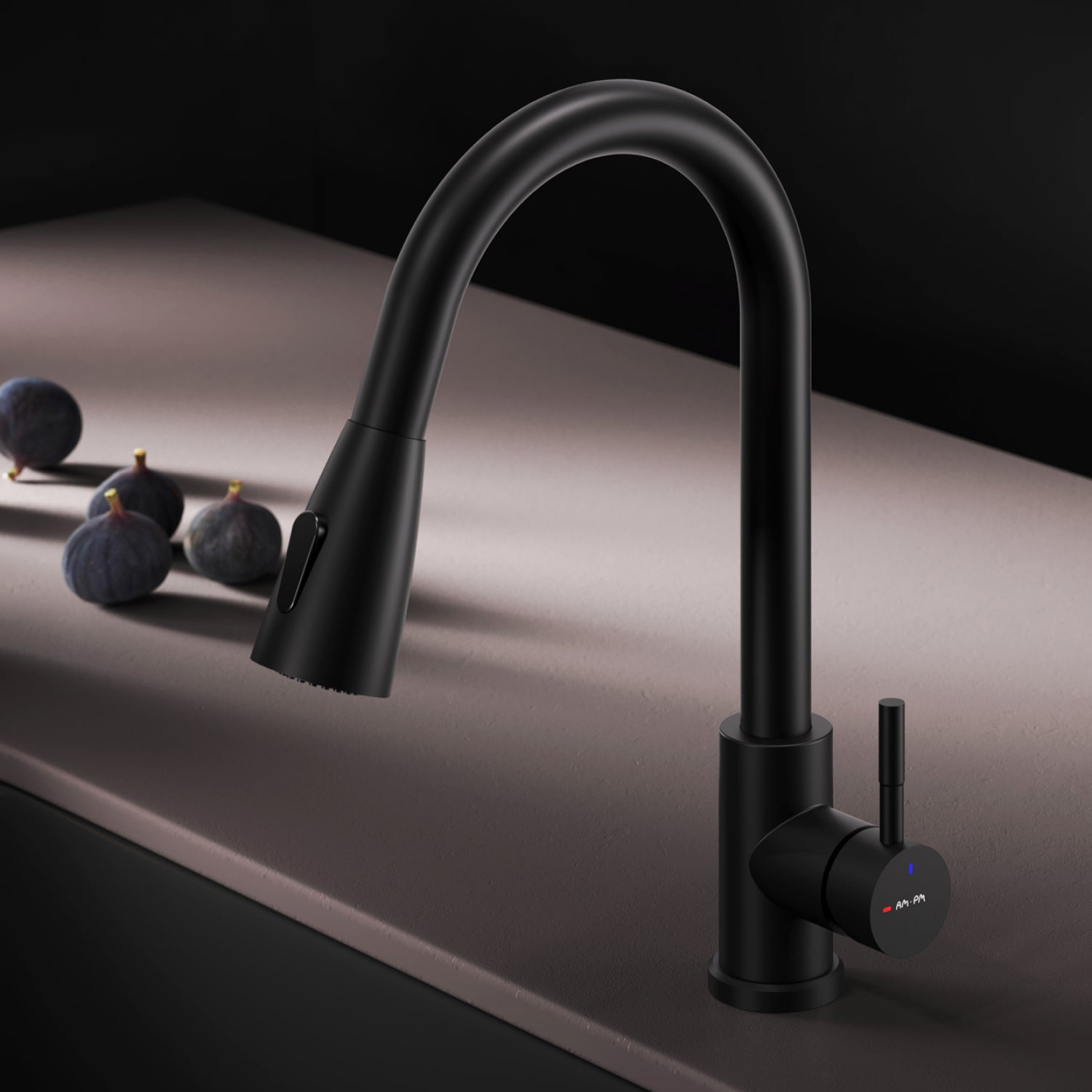 Robinet de cuisine X-Joy F85B07522 S Robinet d'évier de cuisine, mitigeur monocommande, noir