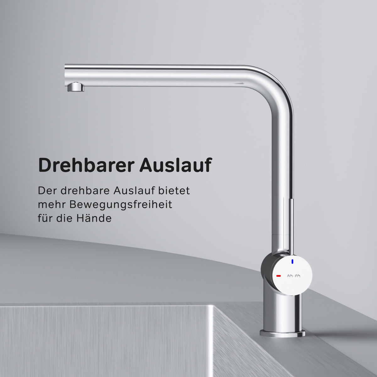 Robinet de cuisine Func avec bec pivotant–F8F05000