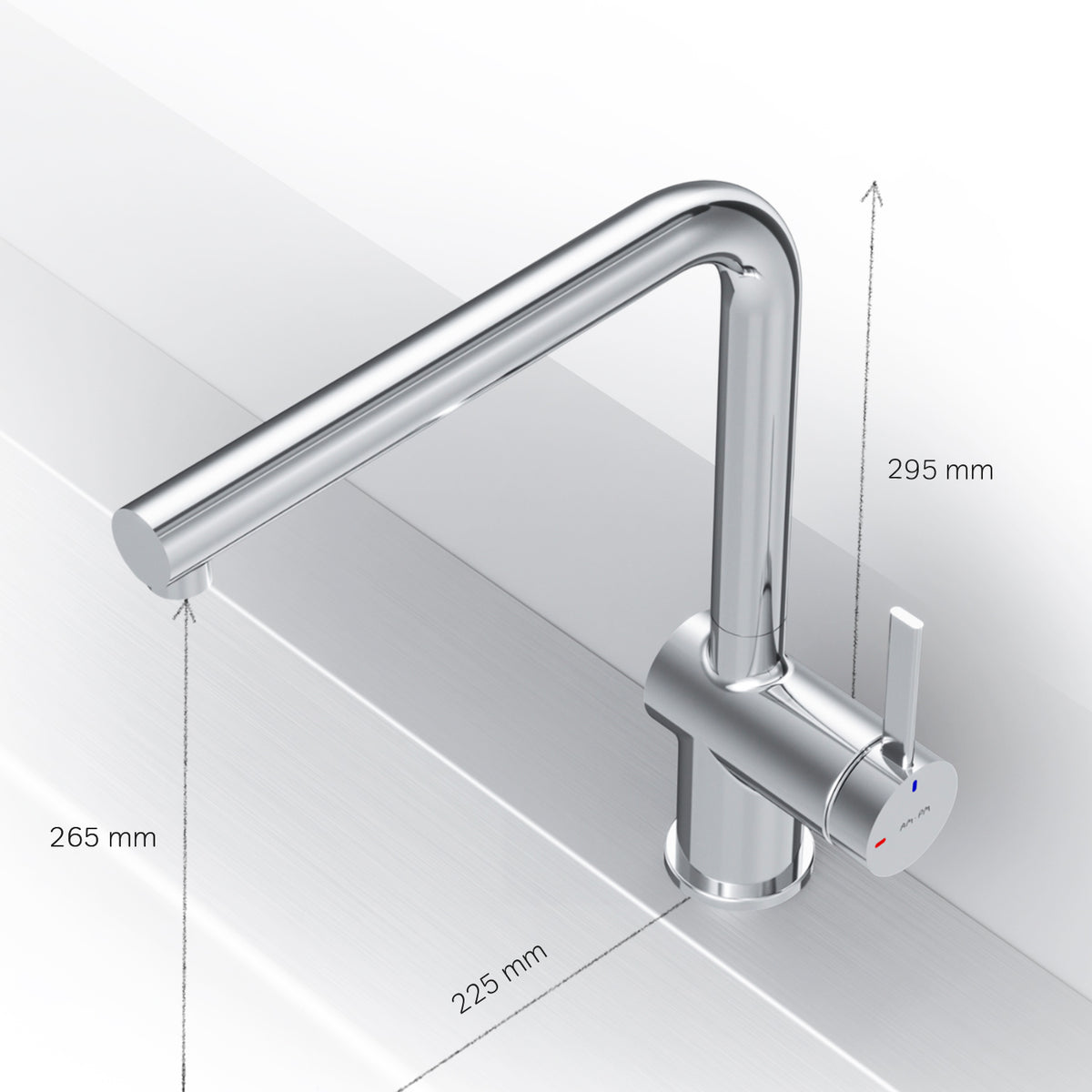 Robinet de cuisine Func avec bec pivotant–F8F05000