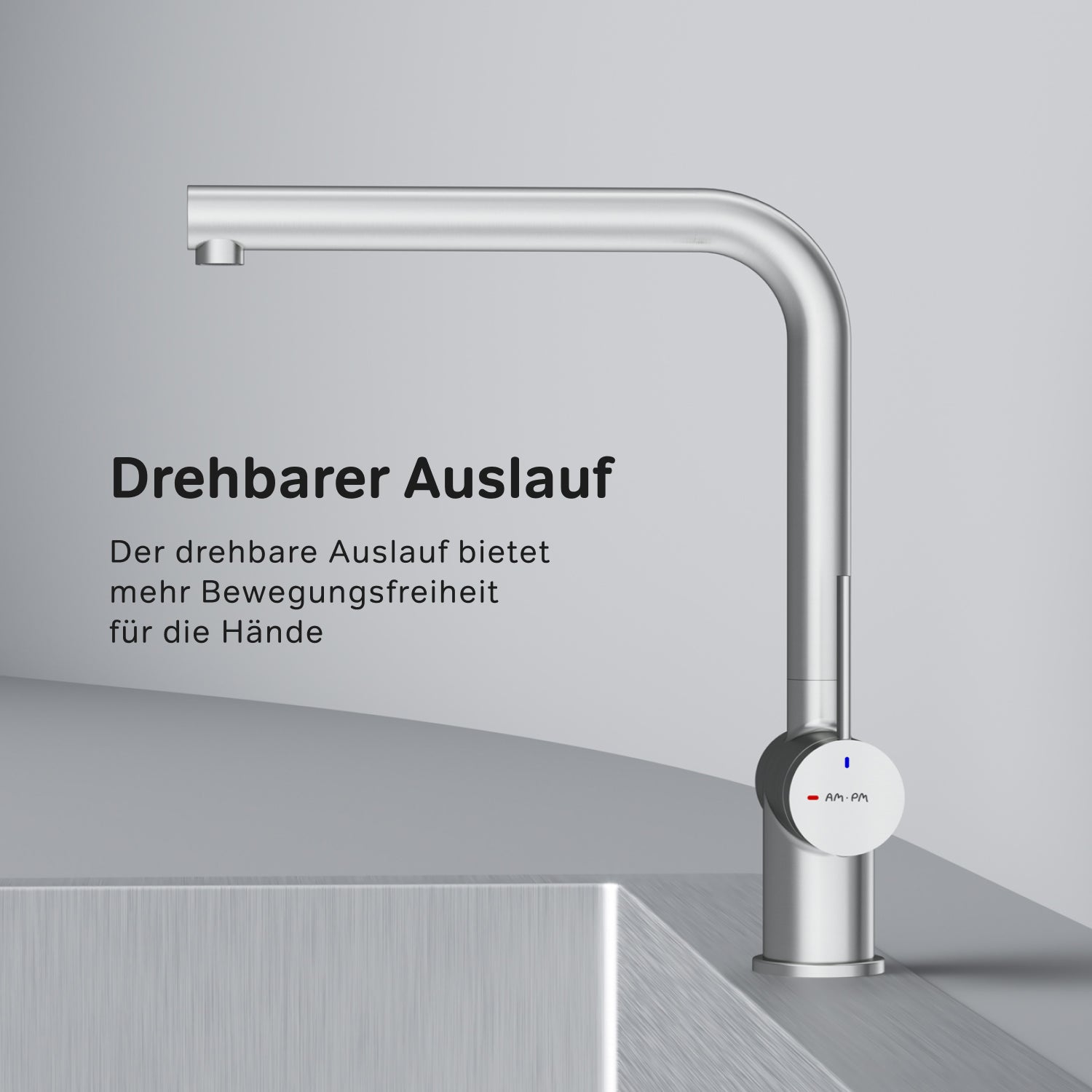 F8F05011 Küchenarmatur Func Spültischarmatur Küche Spültisch-Einhebelmischer, Satin