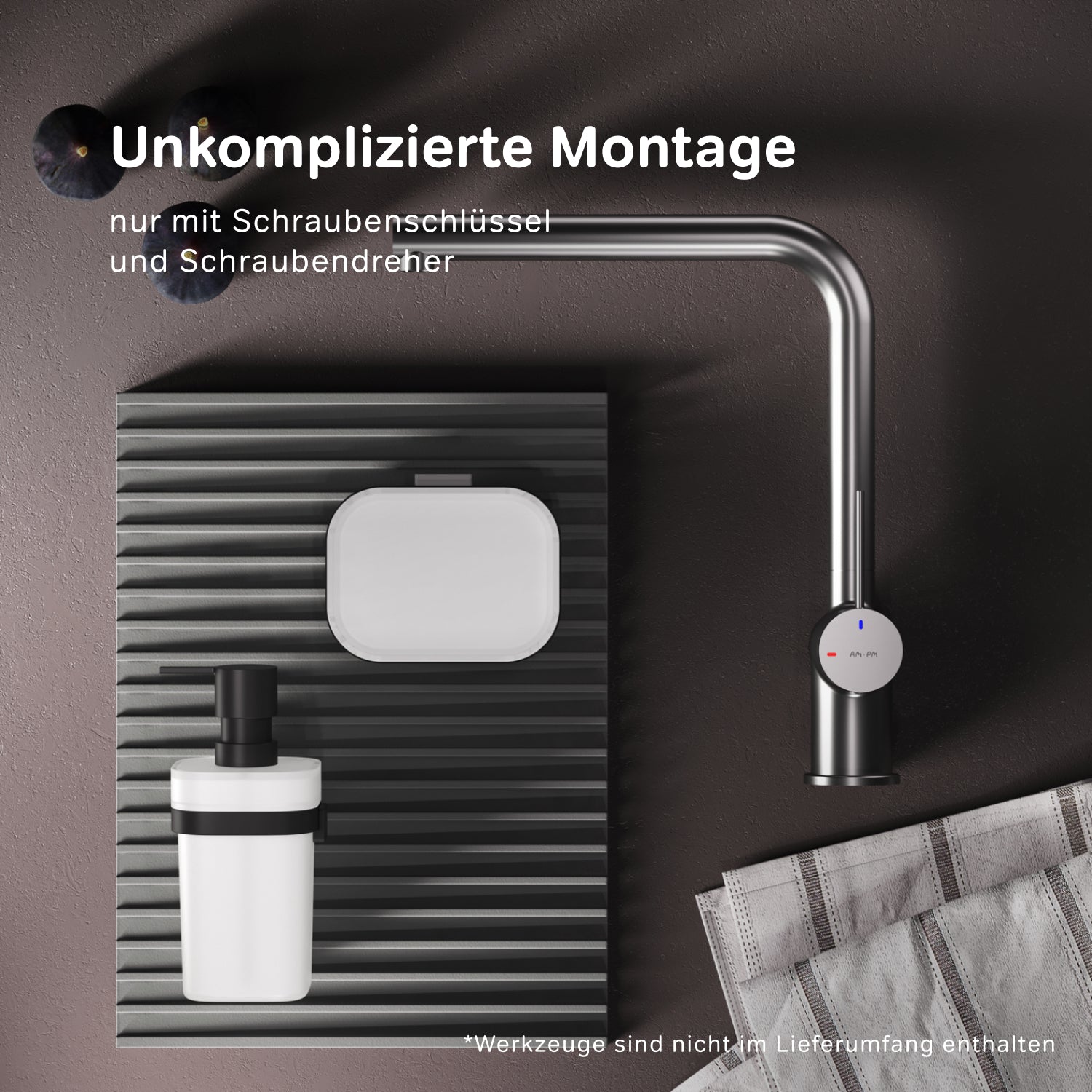 F8F05011 Küchenarmatur Func Spültischarmatur Küche Spültisch-Einhebelmischer, Satin