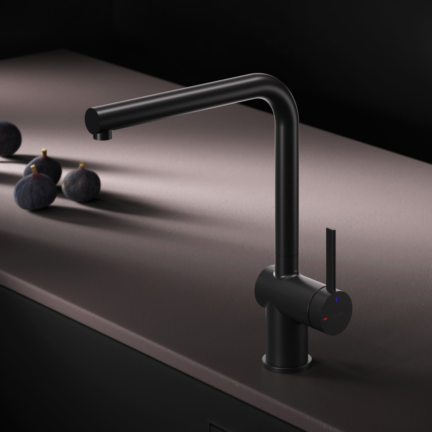 F8F05022 Küchenarmatur Func Spültischarmatur Küche Spültisch-Einhebelmischer, Schwarz