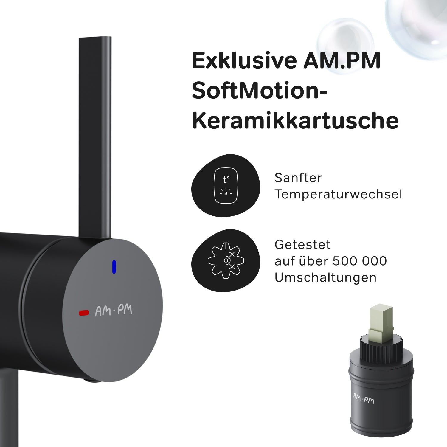 F8F05022 Küchenarmatur Func Spültischarmatur Küche Spültisch-Einhebelmischer, Schwarz
