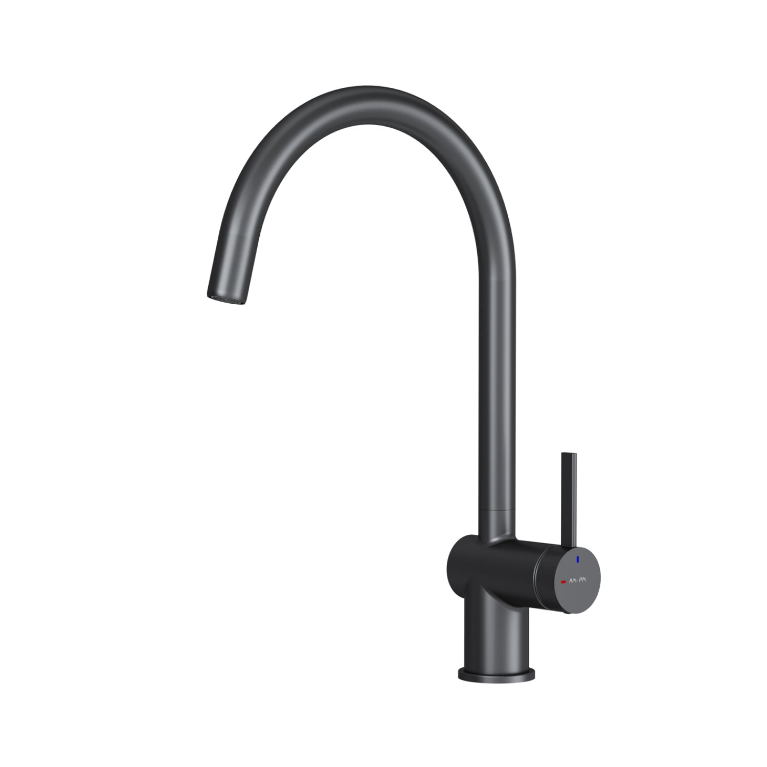 F8F07022 Küchenarmatur Func Spültischarmatur Küche Spültisch-Einhebelmischer, Schwarz