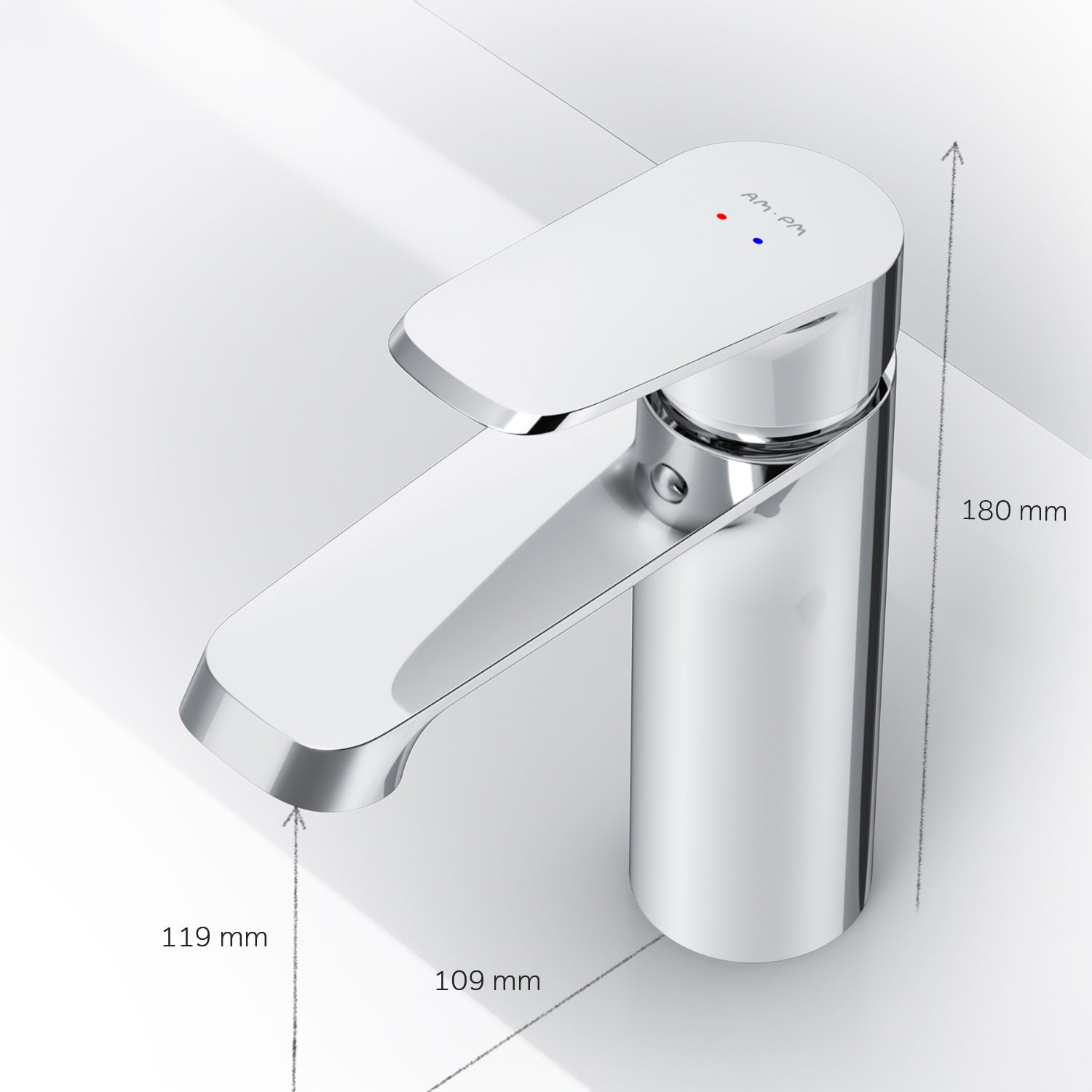 Robinet de salle de bain F8F82100 avec robinet de lavabo et bonde à clic