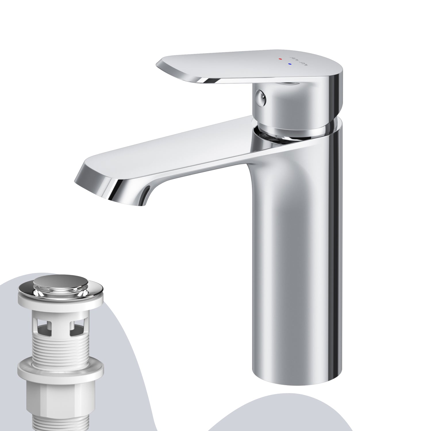 Robinet de salle de bain F8F82100 avec robinet de lavabo et bonde à clic