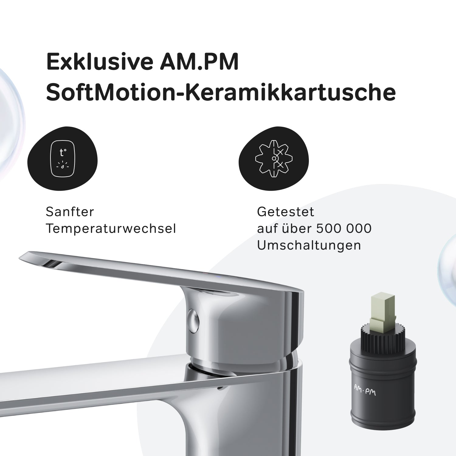 Robinet de salle de bain F8F92000, robinet de lavabo avec bec haut