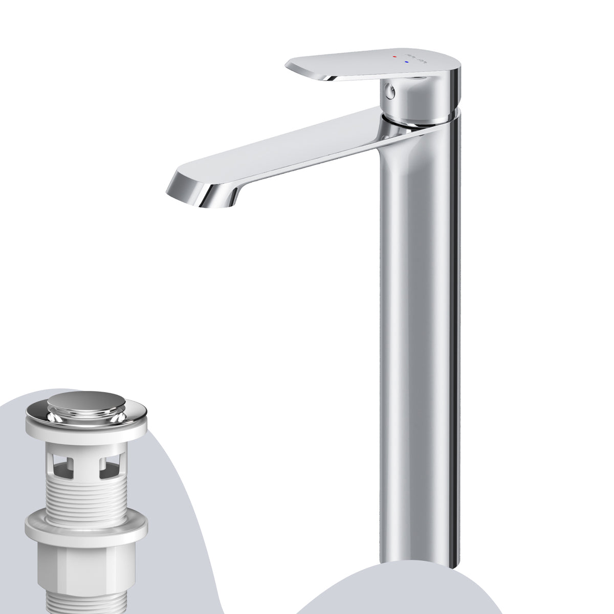 Robinet de lavabo haut Func avec bonde clic-clac–F8F92200