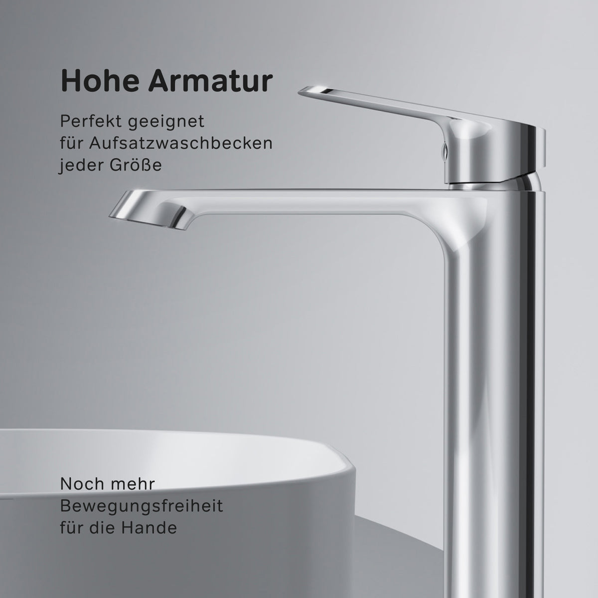 Robinet de lavabo haut Func avec bonde clic-clac–F8F92200