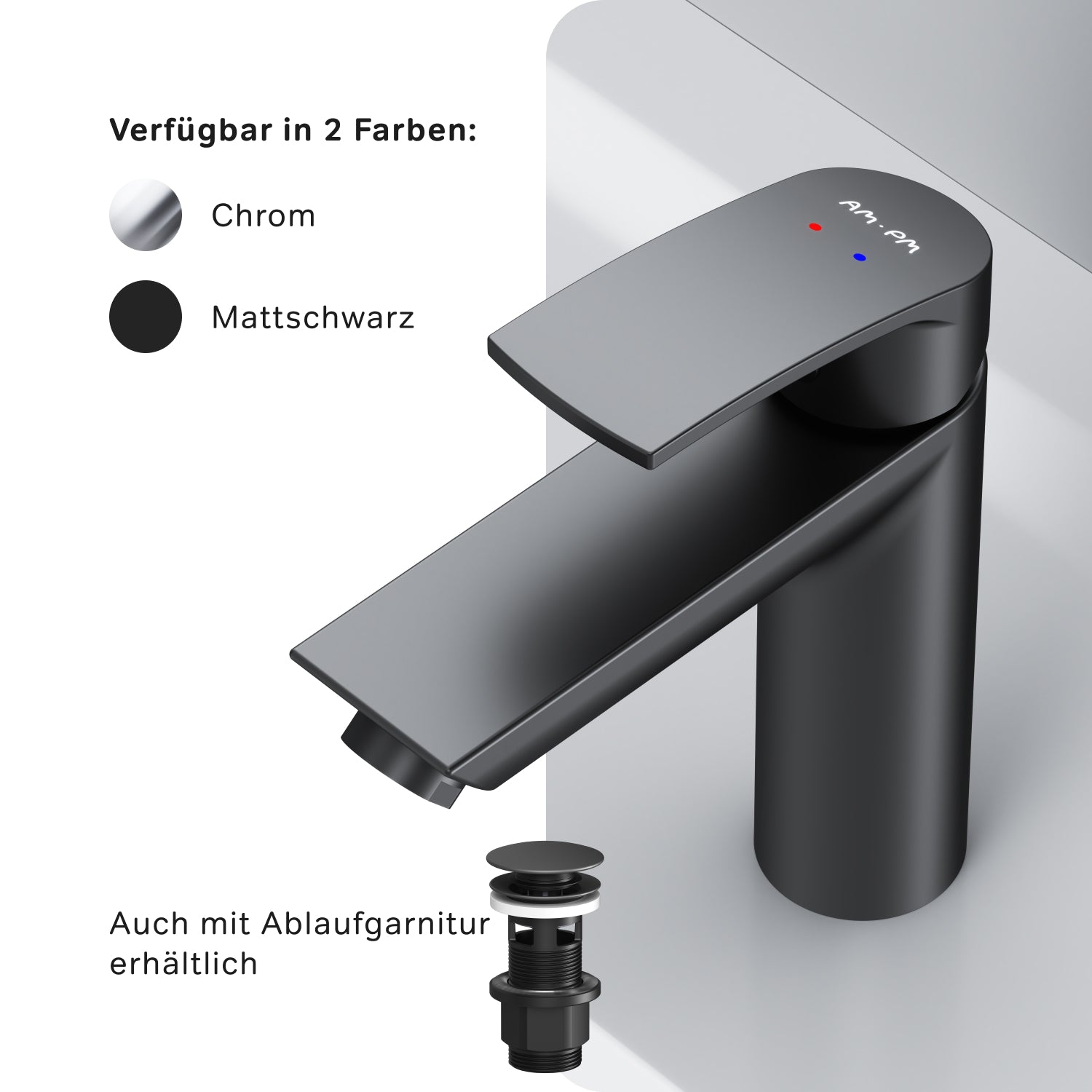 Robinet de lavabo F8Y02122, noir