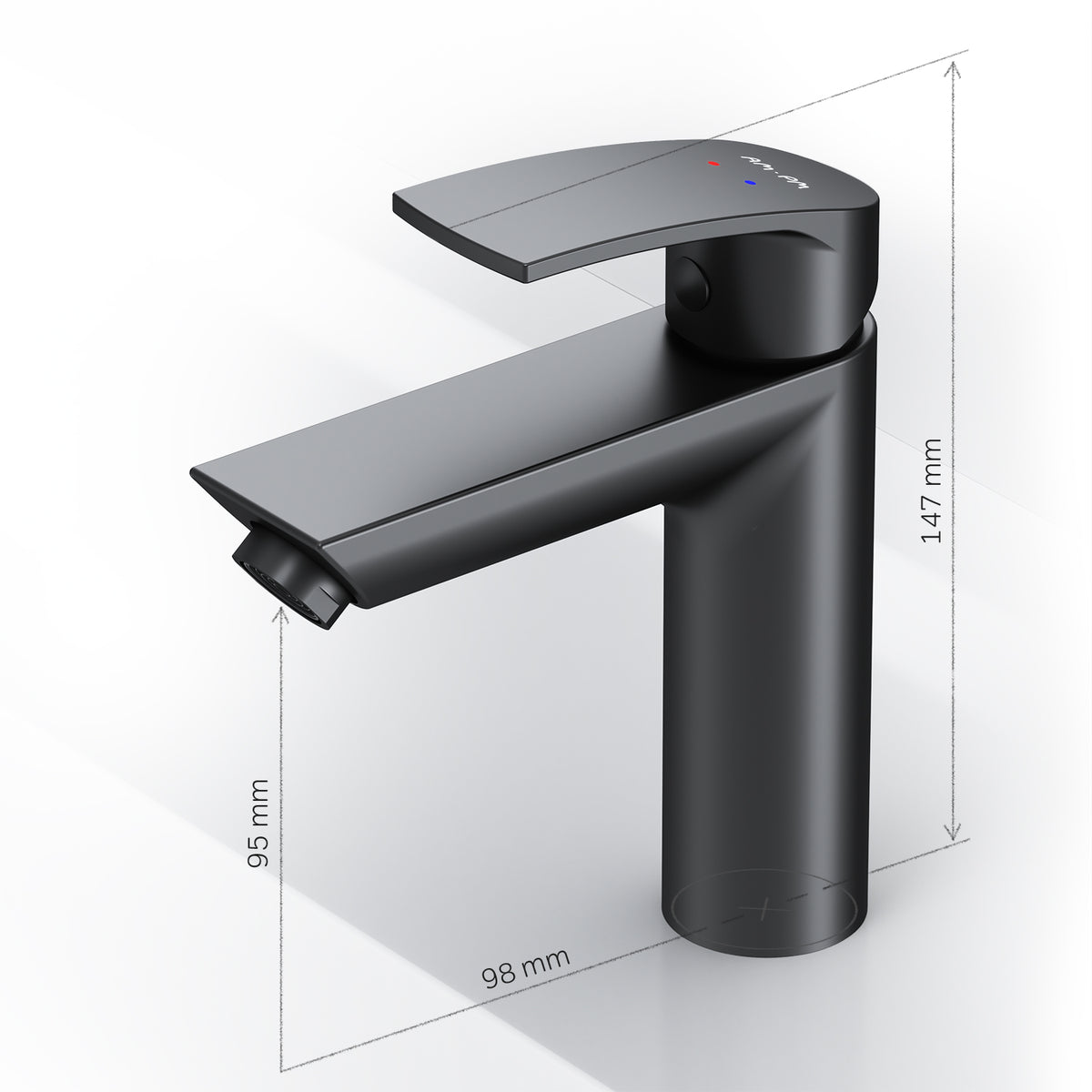 Robinet mitigeur de lavabo Play, noir–F8Y02122
