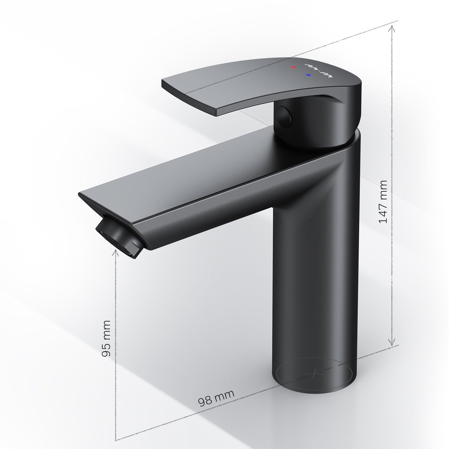 Robinet de lavabo F8Y02122, noir