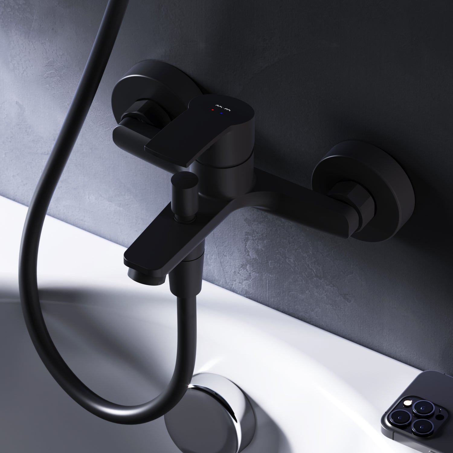 Robinet mitigeur de baignoire Play F8Y10022, noir