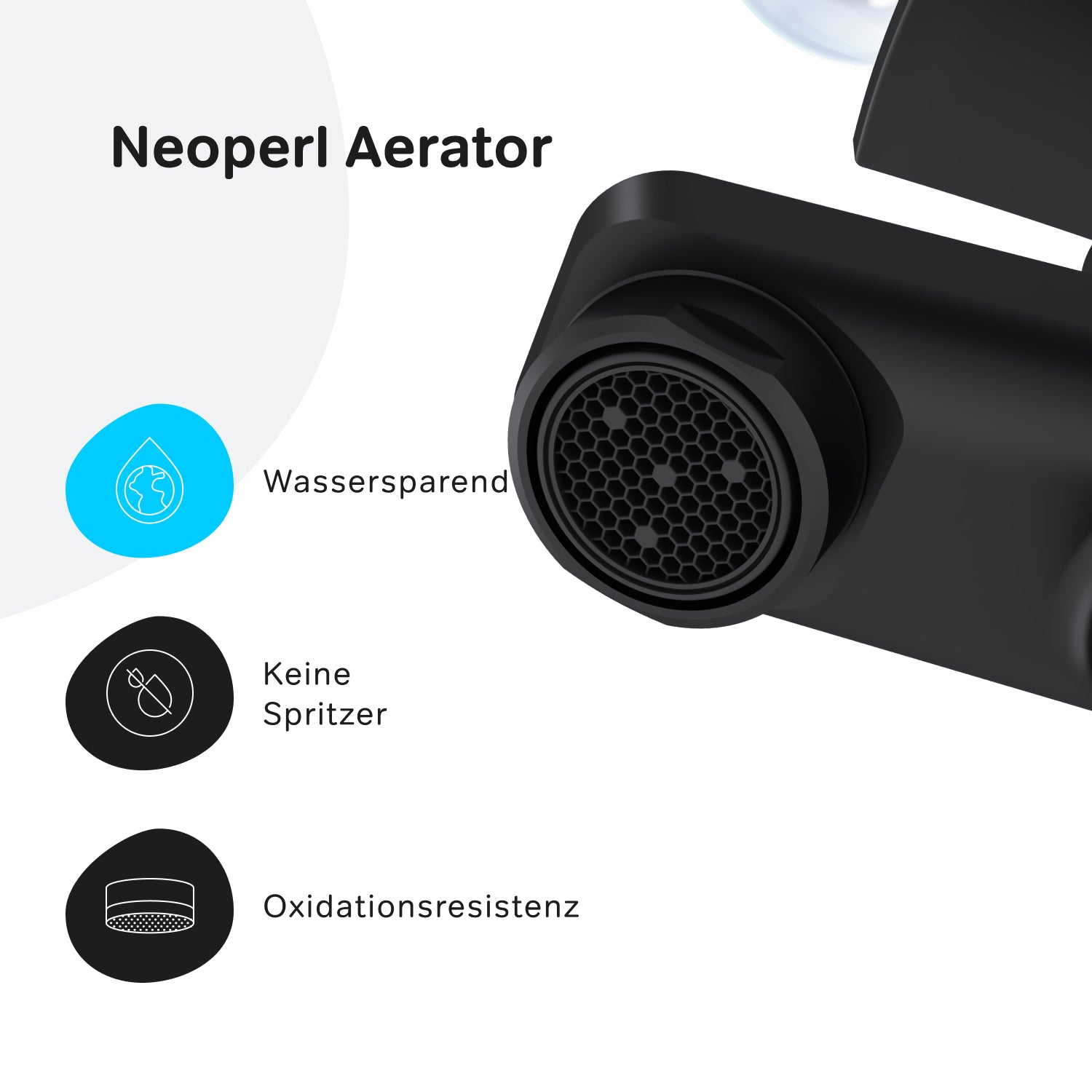 Robinet mitigeur de baignoire Play F8Y10022, noir