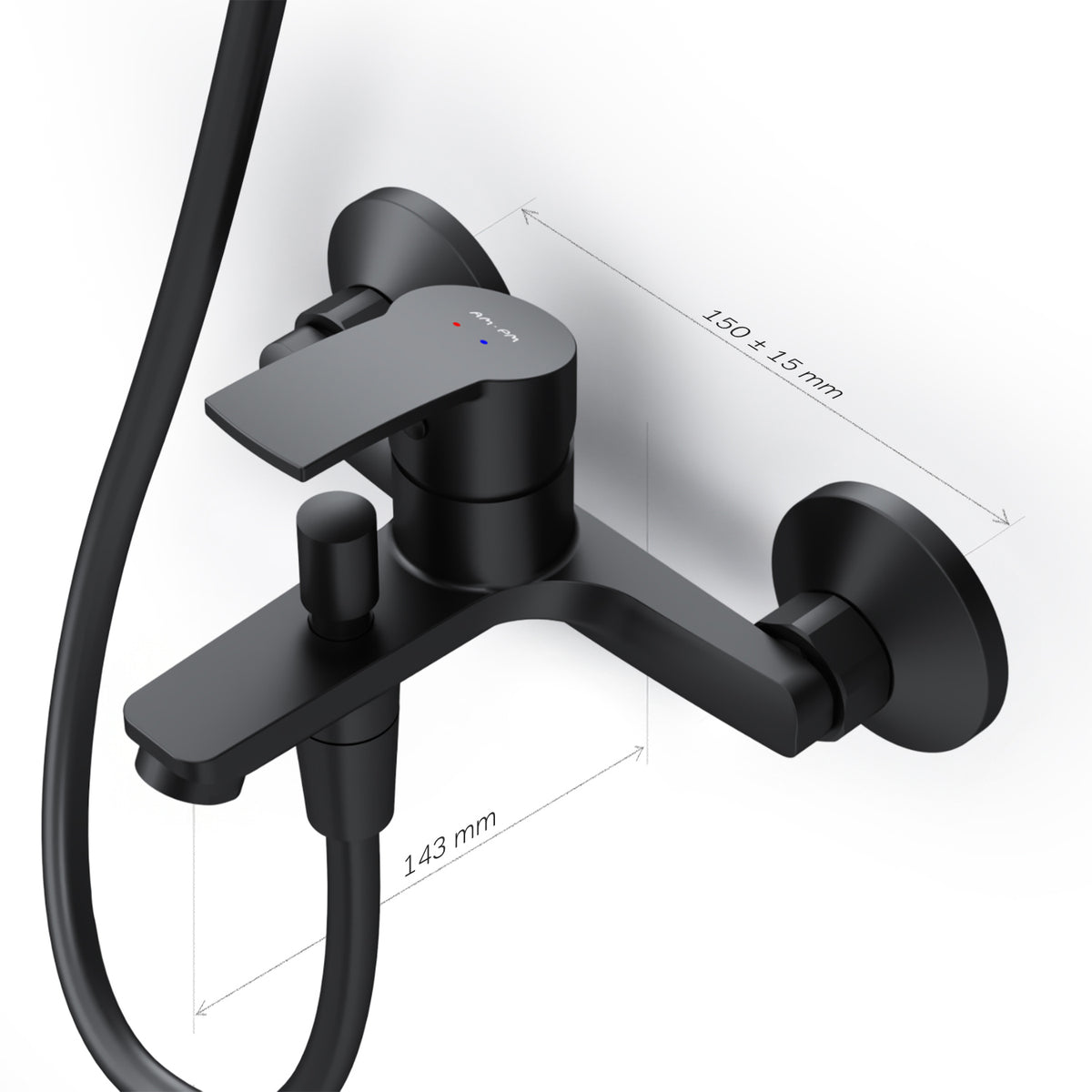 Robinet de baignoire Play, noir–F8Y10022