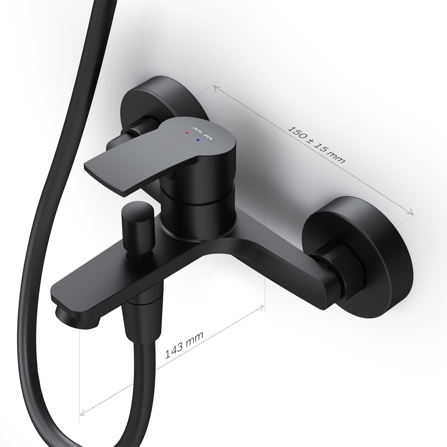 Robinet mitigeur de baignoire Play F8Y10022, noir