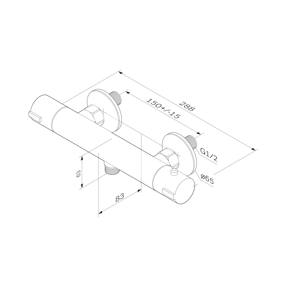 Thermostat de douche Play, noir–F8Y40022