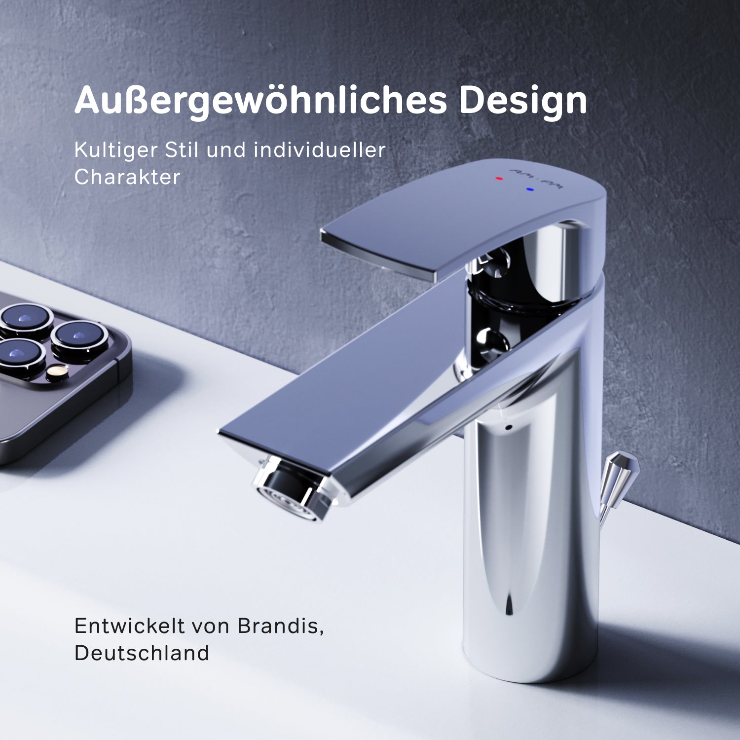 F8Y82100 Bad Armatur Play Waschtischarmatur mit Ablaufgarnitur Wasserhahn