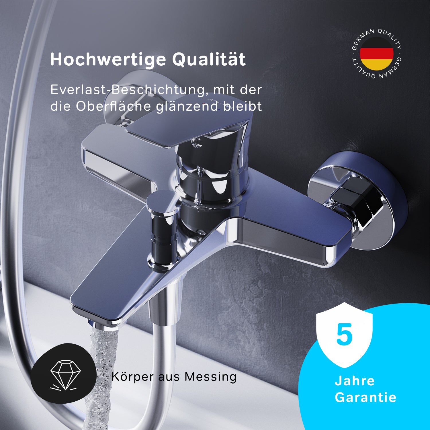 FGA10000 Wannenarmatur Gem Mischbatterie Badewanne Wasserhahn Bad ampm-store.de