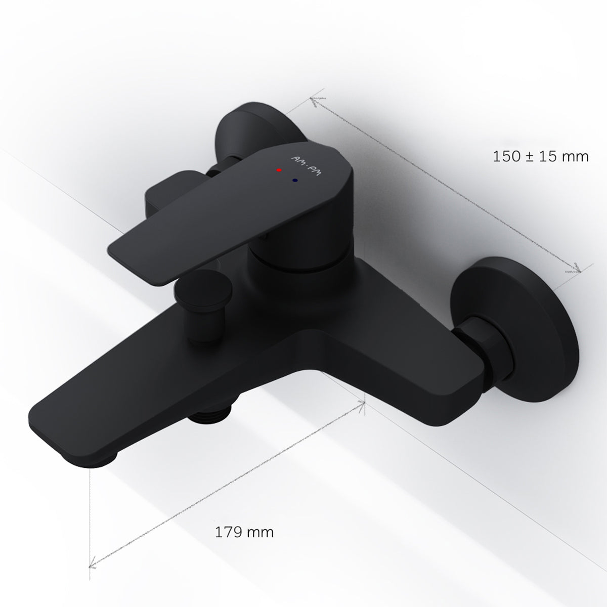 FGA10022 Wannenarmatur Gem Mischbatterie Badewanne Wasserhahn Bad, Schwarz ampm-store.de